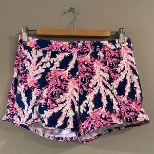 Lilly Pulitzer Pink and Blue Patterned Women's Shorts size 2